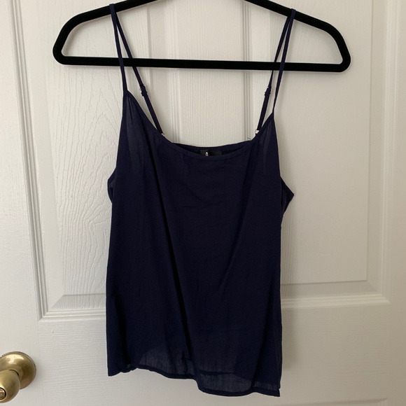 Lulu's Navy Blue Blouse Size Large - Picture 2 of 3